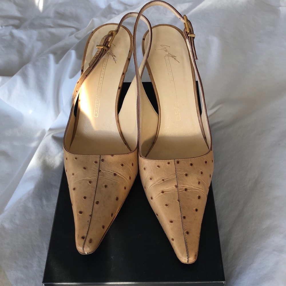Giuseppe Zanotti ostrich sling back